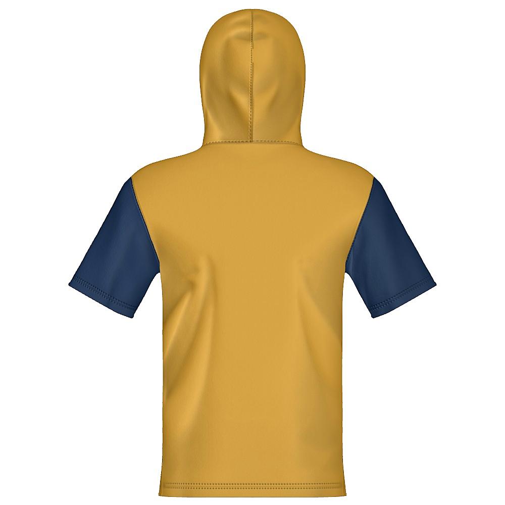 2-Tone Unisex 1/4 Zip Hoodie Short Sleeve