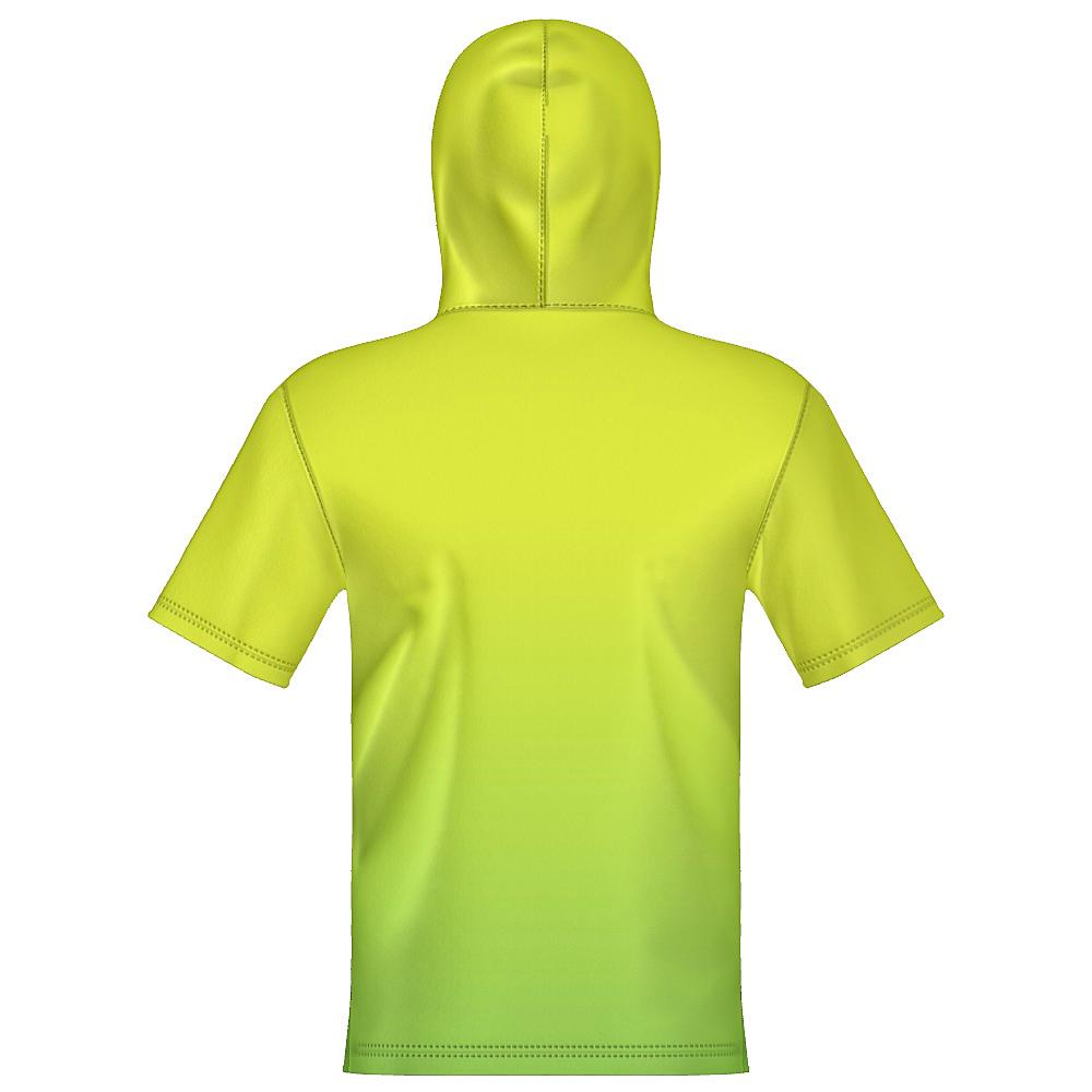 Gradient Unisex 1/4 Zip Hoodie Short Sleeve