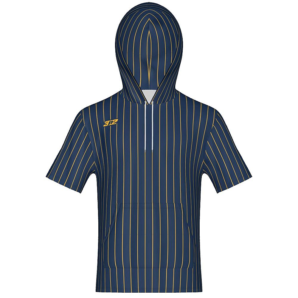 Pinstripe Unisex Short Sleeve Hoodie
