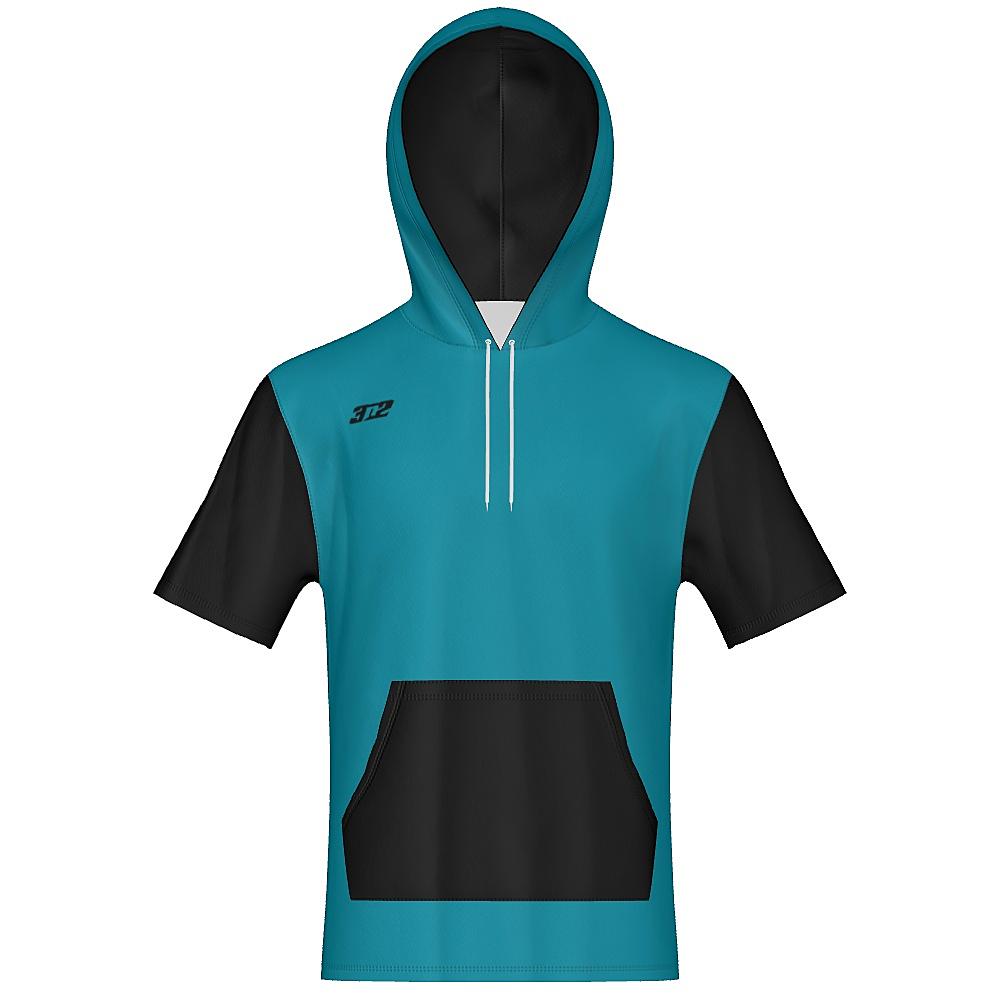 2-Tone Unisex Short Sleeve Hoodie