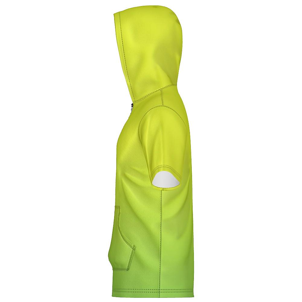 Gradient Unisex 1/4 Zip Hoodie Short Sleeve